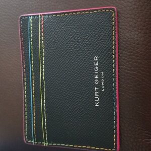 Kurt Geiger Richmond Black Leather Card Holder NWOT